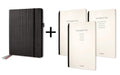 SIGEL CF130 Business Organiser with 3 booklets, 24.5x31x3 cm, faux leather, Black - Conceptum flex approx. A4 squared organizer