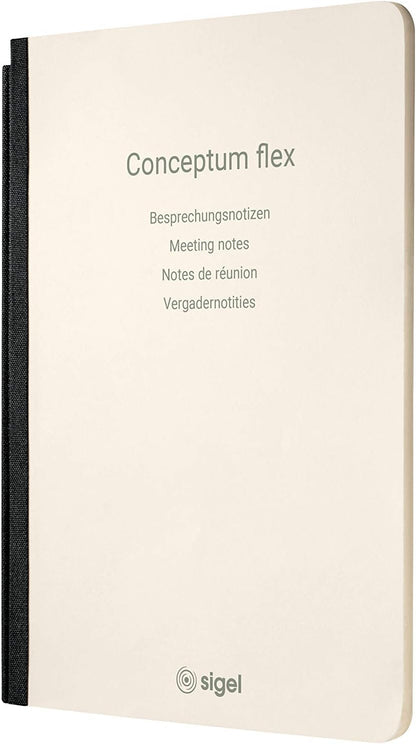 SIGEL CF111 Business Organiser, ca. A5, Kunstleder, schwarz - Conceptum flex DIN A5 Organiser