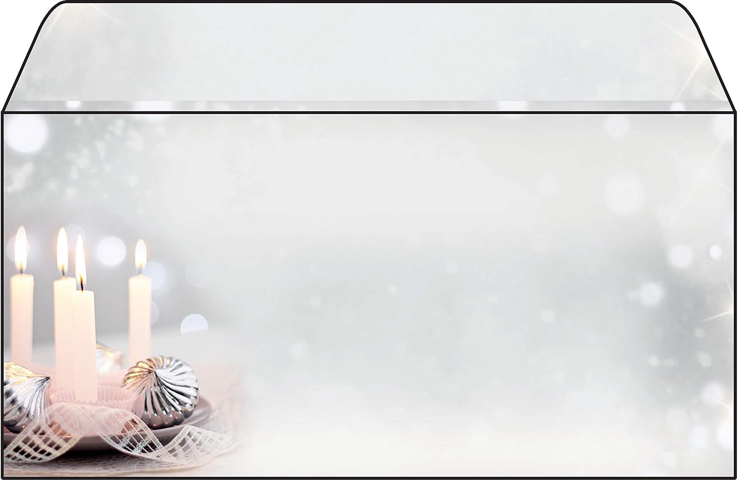 SIGEL DU178 Christmas envelopes "Christmas Silence", DL, without window, 90 gsm, 50 Pieces Envelopes - 50 pieces Christmas Silence - gray