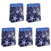 SIGEL GT025 Christmas Gift Bag "Shining Stars", large, 26 x 33 x 12 cm, 5 Pieces Shining Stars - blue/white - large