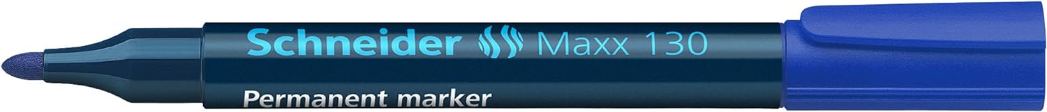 Schneider Maxx 130 Permanent-Marker mit Rundspitze (Strichstärke: 1-3 mm, nachfüllbar) 10er Packung