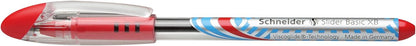 Schneider Slider 151202 Ballpoint Pens XB Tip Pack of 10 Red