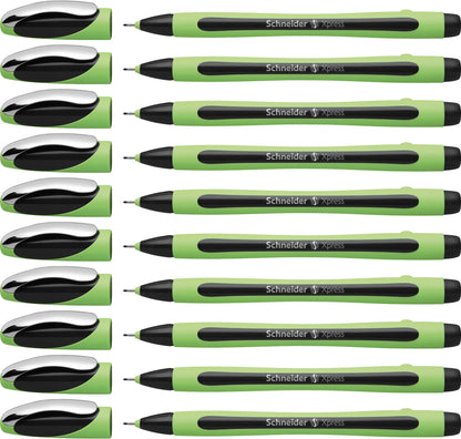 Schneider XPRESS 190001 Fineliner Pen Black Pack of 10