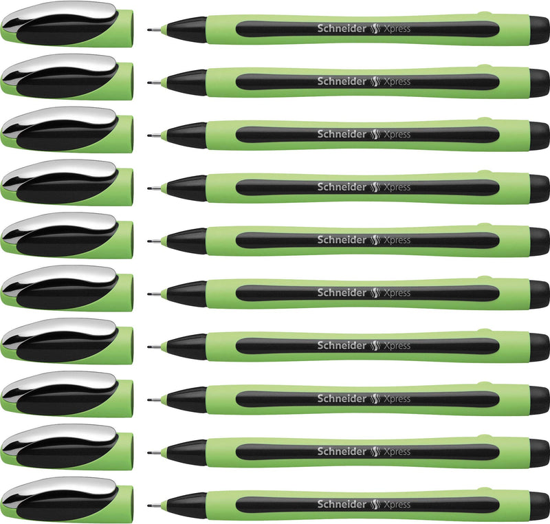 Schneider XPRESS 190001 Fineliner Pen Black Pack of 10