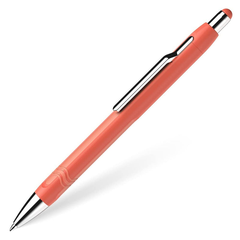 Schneider Epsilon 138606 Retractable Ballpoint Pen (Line Width XB, Ink Colour: Blue, Indelible Refill) Warm Orange