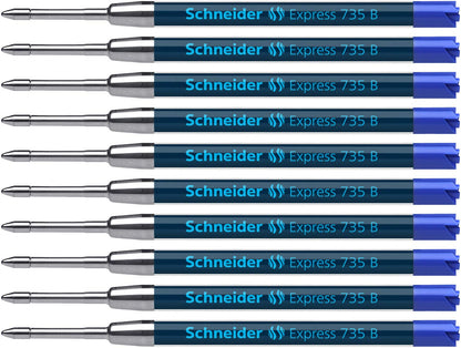 Schneider Express 735 Bold 1.2mm Ballpoint Refill, Box of 10, Blue (7373