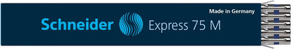 Schneider Express 75 Refill for Ballpoint Pen M Blue Indelible ISO 12757-2 A2 Pack of 10