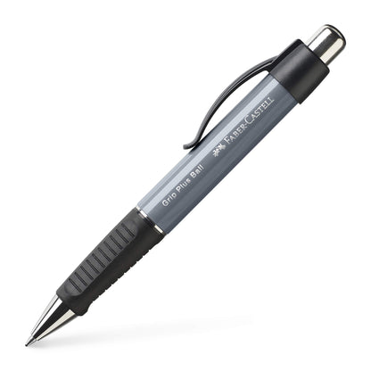 Faber-Castell 140789 - Kugelschreiber Grip Plus Ball, Stärke M, stone grey, 1 Stück