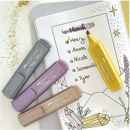 Faber-Castell Metallic Textliner - Shiny Silver