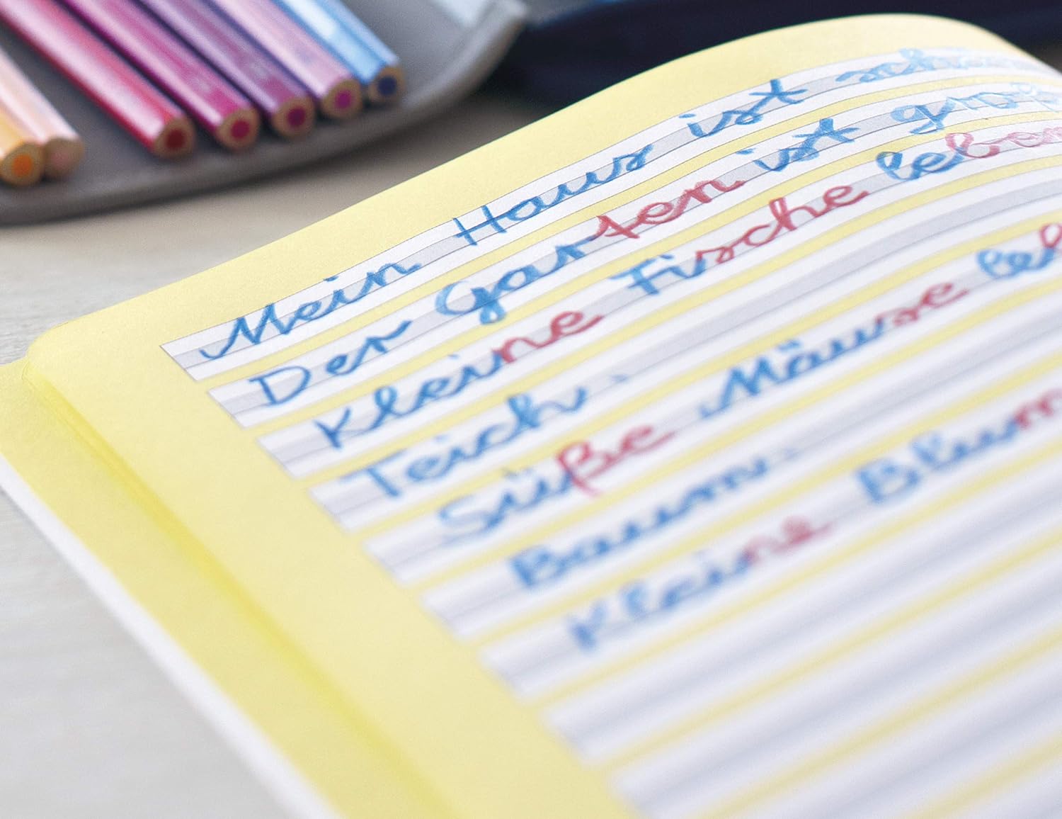 Faber-Castell 201734 Jumbo Grip Bicolour Hyphenate Pen, 2 Pens, Red and Blue