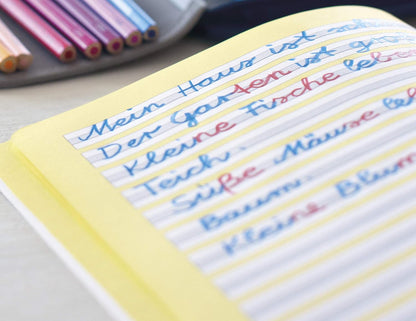 Faber-Castell 201734 Jumbo Grip Bicolour Hyphenate Pen, 2 Pens, Red and Blue