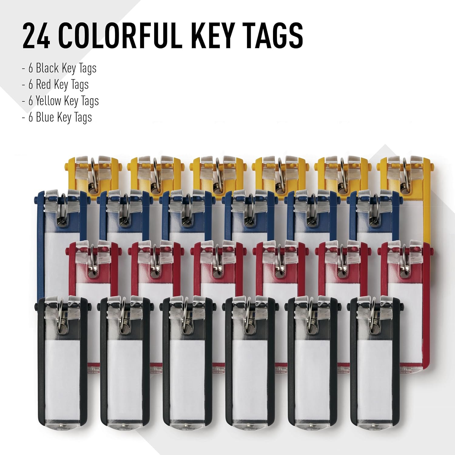 DURABLE Key Tags, Assorted Colors - 6 Pack, 195700