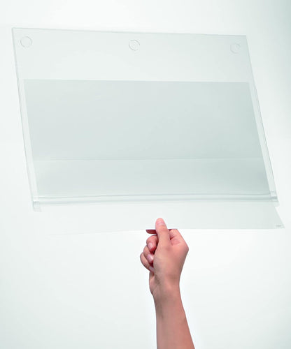 Durable Water-Resistant Pocket A3 Self-Adhesive, Pack of 5 Document Holders Transparent, Ideal for Display ing Information Outdoors 501719