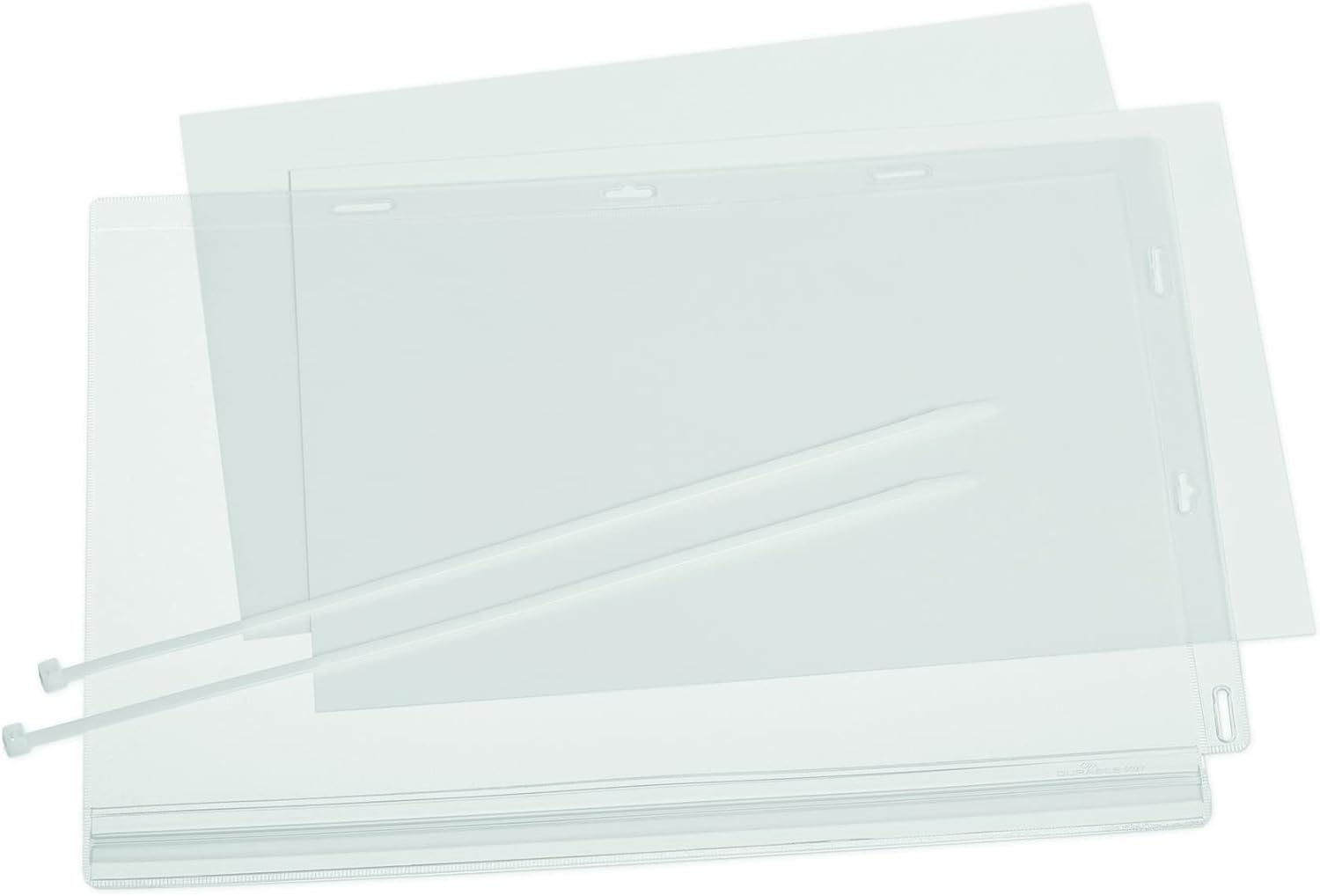 Durable Water-Resistant Pocket A4 Cable Ties, Pack of 5 Transparent, Perfect for Displaying Information Outdoors, (502719