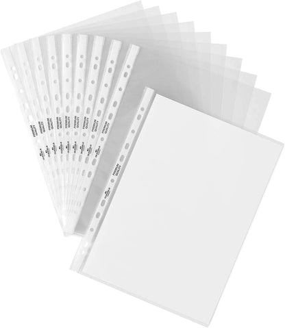 Durable Punched Pocket A4 Extra Wide, 240 x 310 mm, 90 my, Transparent, 50 Pieces 999111197
