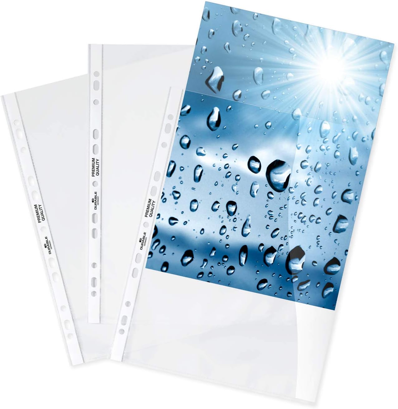 Durable Punched Pocket A4 Extra Wide, 240 x 310 mm, 90 my, Transparent, 50 Pieces 999111197