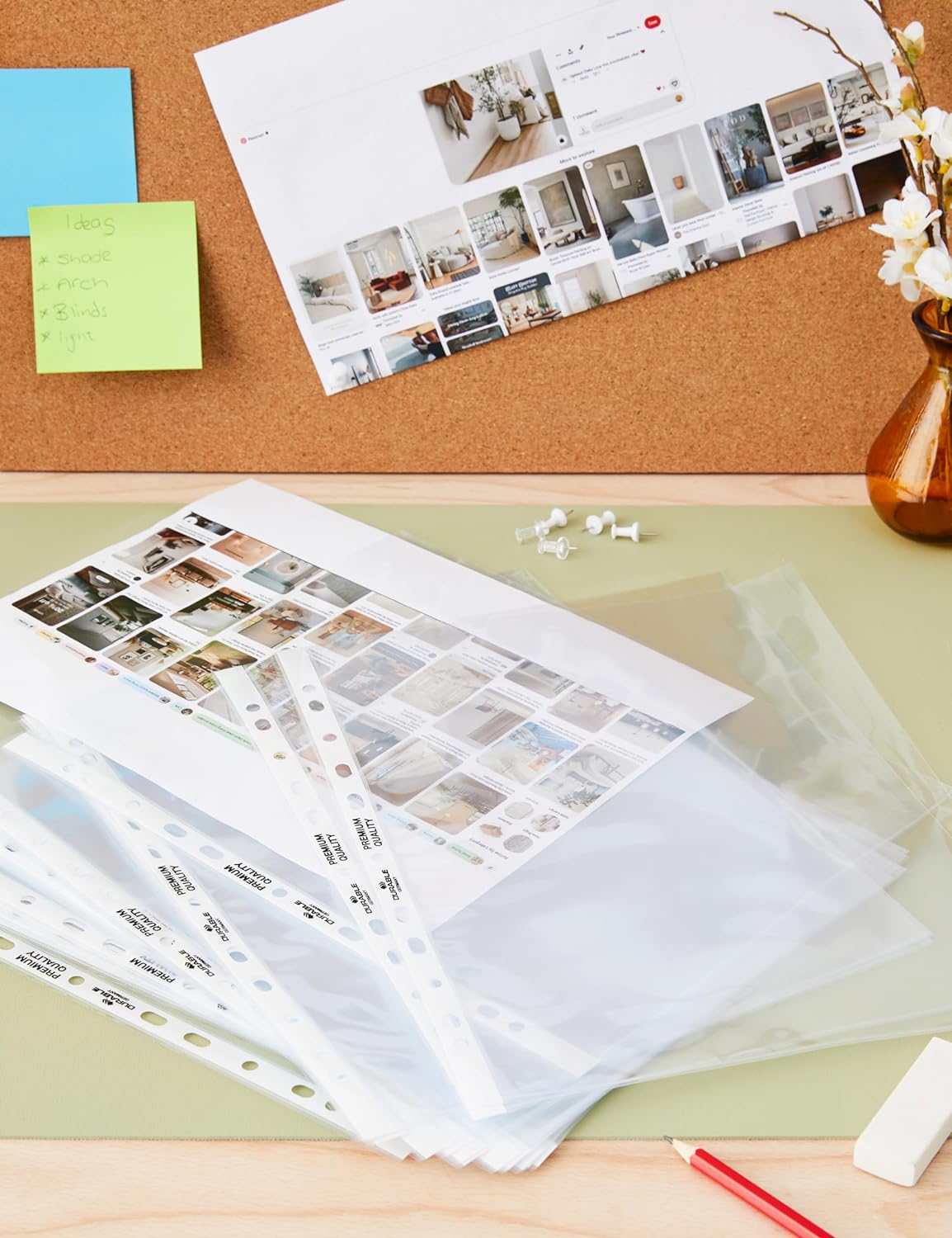 Durable Punched Pocket A4 Extra Wide, 240 x 310 mm, 90 my, Transparent, 50 Pieces 999111197