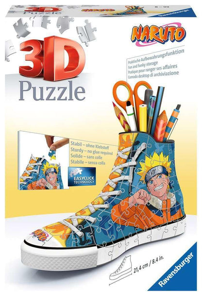 Ravensburger Naruto 3D Jigsaw Puzzles for Adults and Kids Age 8 Years Up - Trainer Shoe - 108 Pieces - No Glue Required