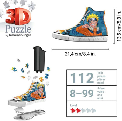 Ravensburger Naruto 3D Jigsaw Puzzles for Adults and Kids Age 8 Years Up - Trainer Shoe - 108 Pieces - No Glue Required