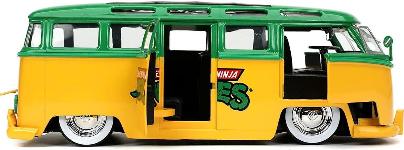 JADA TOYS 253285000 1:24 Ninja Turtles(TMNT) Scale Van with Figure, Multicoloured