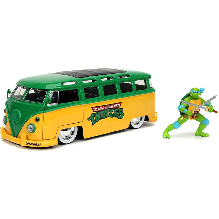 JADA TOYS 253285000 1:24 Ninja Turtles(TMNT) Scale Van with Figure, Multicoloured
