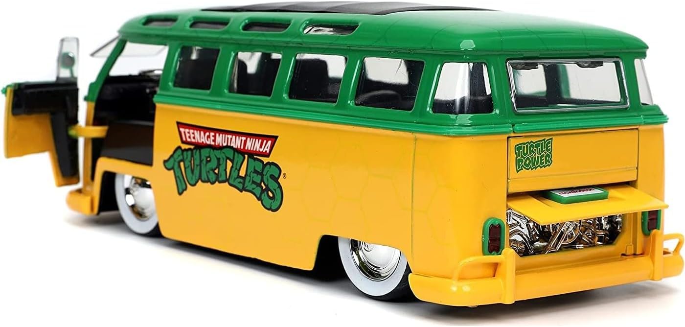 JADA TOYS 253285000 1:24 Ninja Turtles(TMNT) Scale Van with Figure, Multicoloured