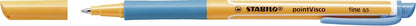 Gel Rollerball - STABILO pointVisco Box of 10 Azure Azure 10 count (Pack of 1) Box