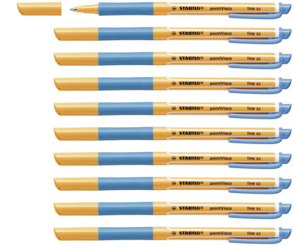 Gel Rollerball - STABILO pointVisco Box of 10 Azure Azure 10 count (Pack of 1) Box