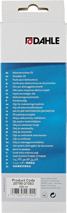 Dahle Bürotechnik Spezialöl für Aktenvernichter Dahle 20790, Tropfflasche, 250 ml
