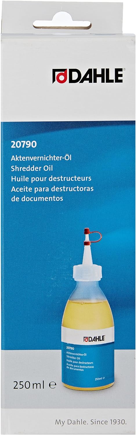 Dahle Bürotechnik Spezialöl für Aktenvernichter Dahle 20790, Tropfflasche, 250 ml