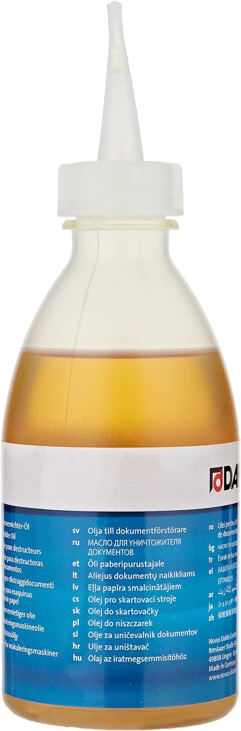 Dahle Bürotechnik Spezialöl für Aktenvernichter Dahle 20790, Tropfflasche, 250 ml