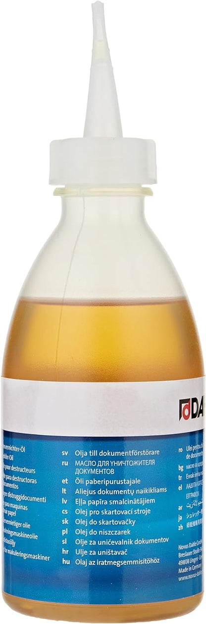 Dahle Bürotechnik Spezialöl für Aktenvernichter Dahle 20790, Tropfflasche, 250 ml