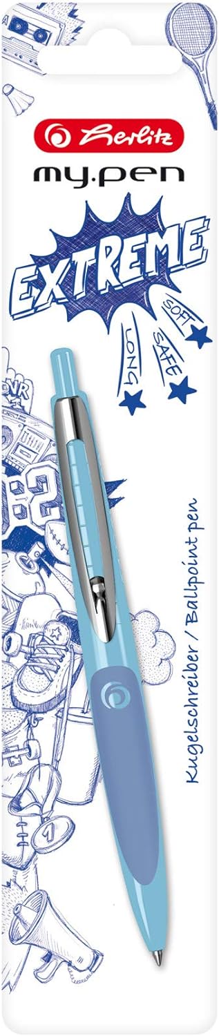 Herlitz My.pen 50028238 Ballpoint Pen Light Blue/Dark Blue Pack of 1 light blue / dark blue