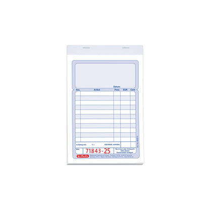 Herlitz A6 Receipt Book with Rake List – 2 x 50 Blatt