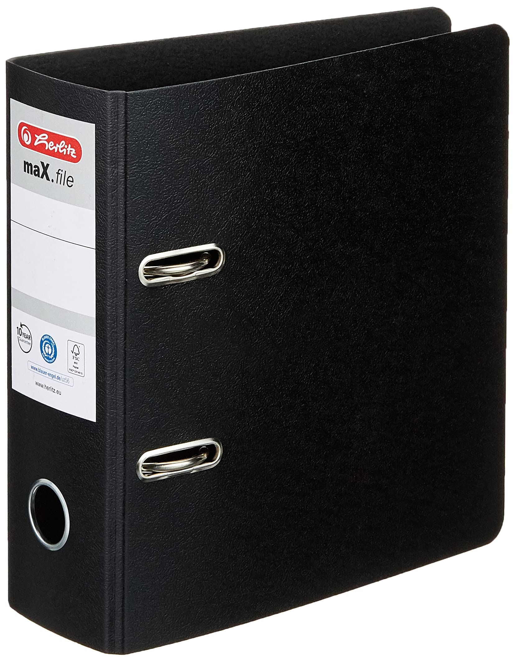 Herlitz 5175807 maX. File A5 Portrait, 7.5 cm with Self-Adhesive Spine Label Hard Cardboard