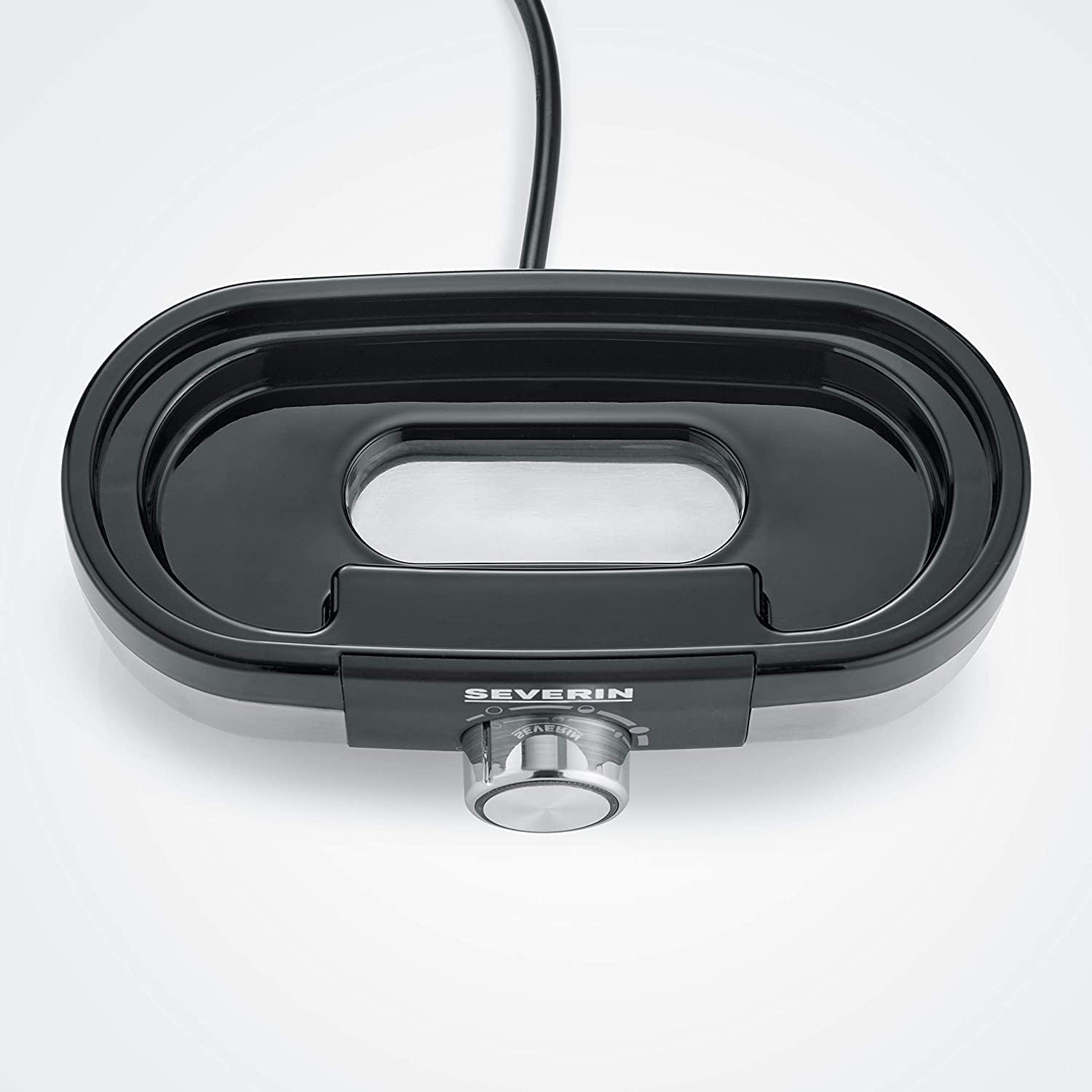 SEVERIN Cuecehuevos con Control de Tiempo de Cocción, 270 W, Capacidad de hasta 3 Huevos, Acero Inoxidable Cepillado/Negro EK 3163