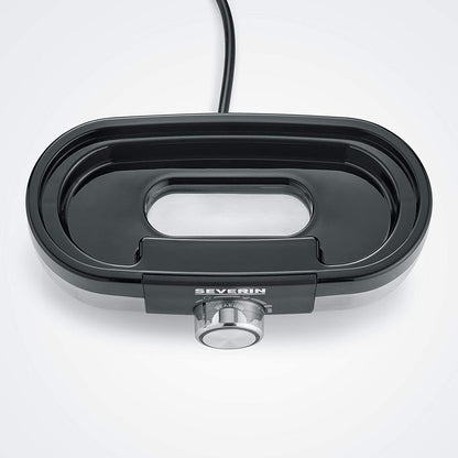 SEVERIN Cuecehuevos con Control de Tiempo de Cocción, 270 W, Capacidad de hasta 3 Huevos, Acero Inoxidable Cepillado/Negro EK 3163