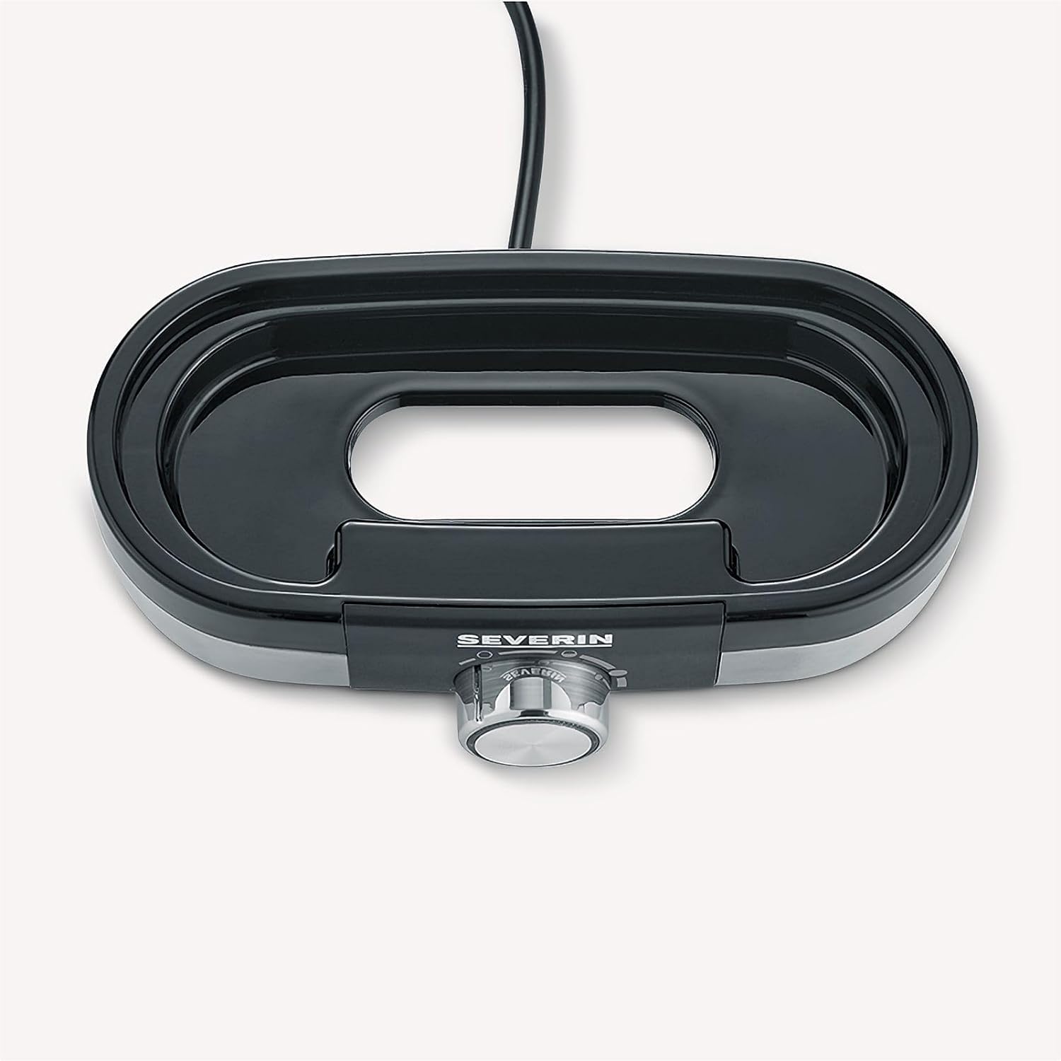 SEVERIN Cuecehuevos con Control de Tiempo de Cocción, 270 W, Capacidad de hasta 3 Huevos, Acero Inoxidable Cepillado/Negro EK 3163