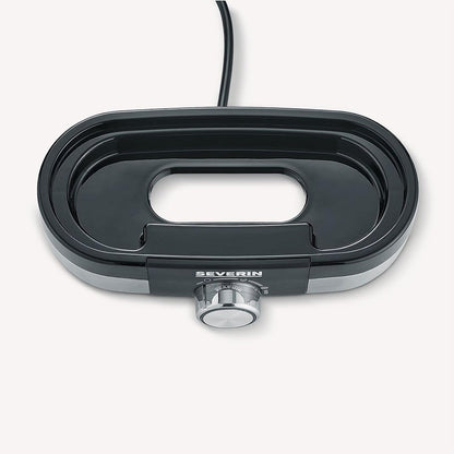 SEVERIN Cuecehuevos con Control de Tiempo de Cocción, 270 W, Capacidad de hasta 3 Huevos, Acero Inoxidable Cepillado/Negro EK 3163
