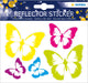 Herma Reflective Stickers, Permanent Hold, 5 Fluorescent Stickers per Pack Butterfly Motif
