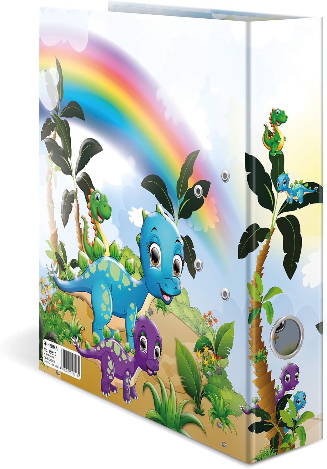 HERMA Lever Arch File Kindergarten with Dinos Motif, A4, 70 mm Spine, with Inner Print, 1 Folder