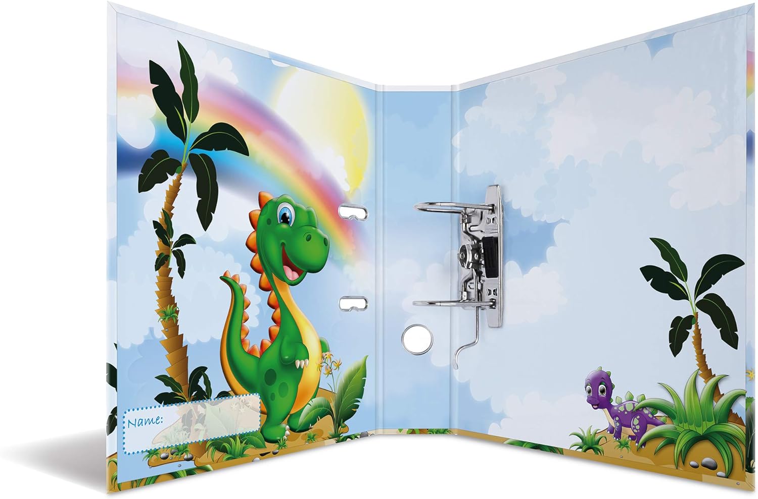 HERMA Lever Arch File Kindergarten with Dinos Motif, A4, 70 mm Spine, with Inner Print, 1 Folder