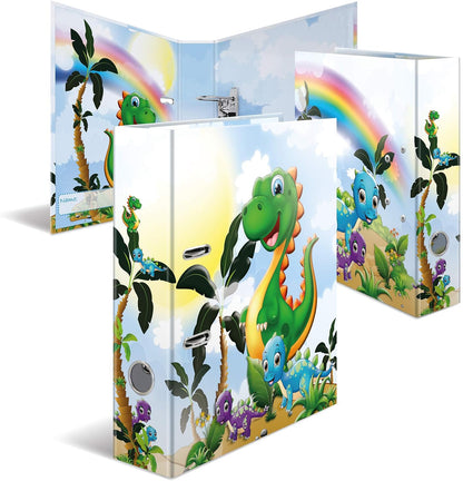 HERMA Lever Arch File Kindergarten with Dinos Motif, A4, 70 mm Spine, with Inner Print, 1 Folder
