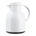 Emsa 504229 Samba Quick Press closure vacuum jug, 1.0 litres, white
