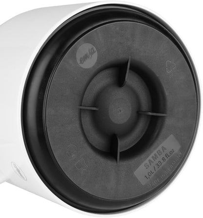 Emsa 504229 Samba Quick Press closure vacuum jug, 1.0 litres, white