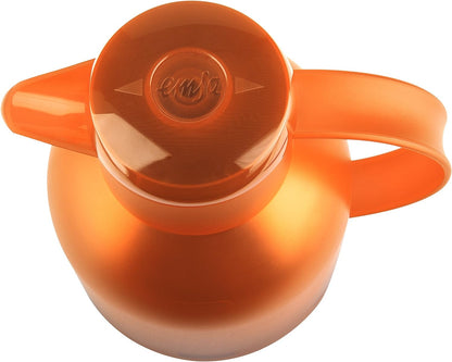 Emsa Samba 504234 Insulated Thermos Can 1.0 L Quick Press Translucent Orange