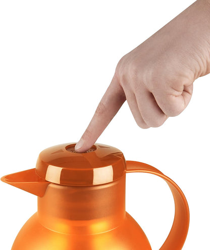 Emsa Samba 504234 Insulated Thermos Can 1.0 L Quick Press Translucent Orange