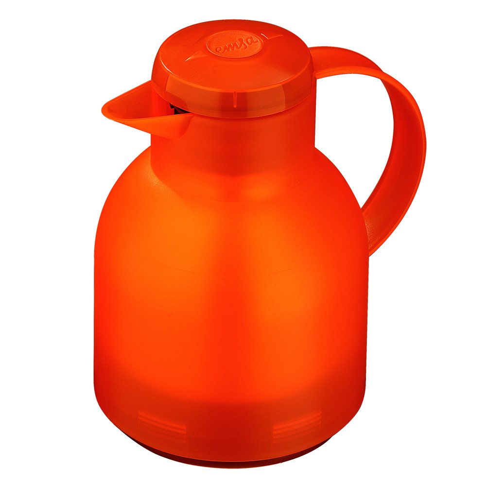 Emsa Samba 504234 Insulated Thermos Can 1.0 L Quick Press Translucent Orange