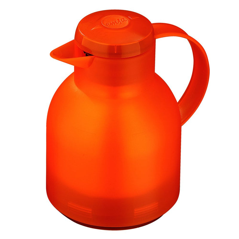 Emsa Samba 504234 Insulated Thermos Can 1.0 L Quick Press Translucent Orange
