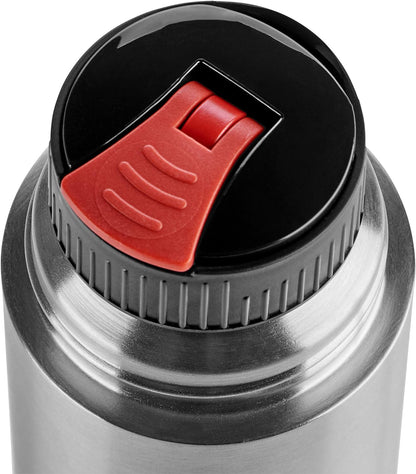 Emsa 509239 Mobility Safe Loc Pro closure, insulated flask. 1.0 litres, black/grey